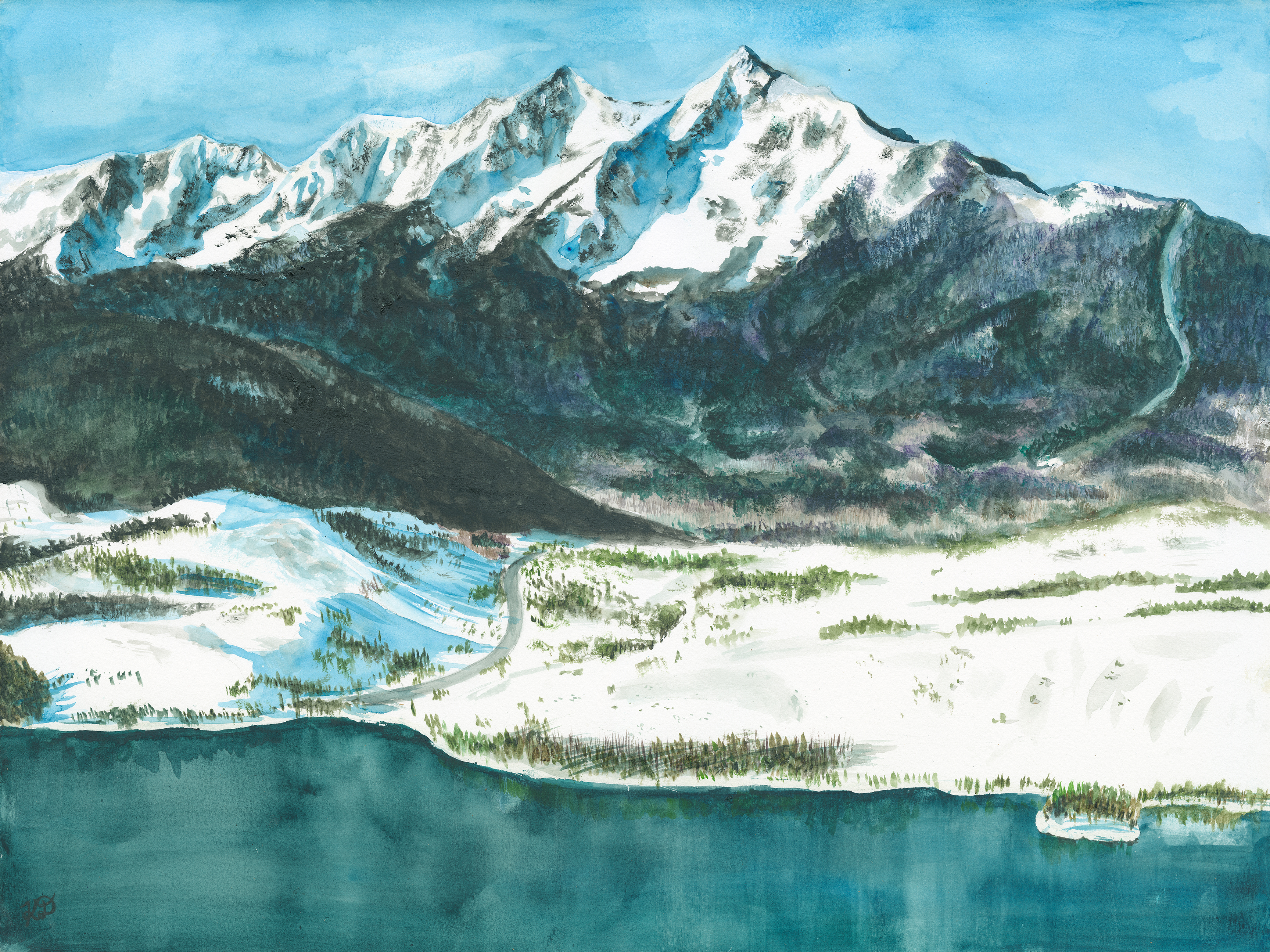 Winter Reflection - Lake Dillon - Original