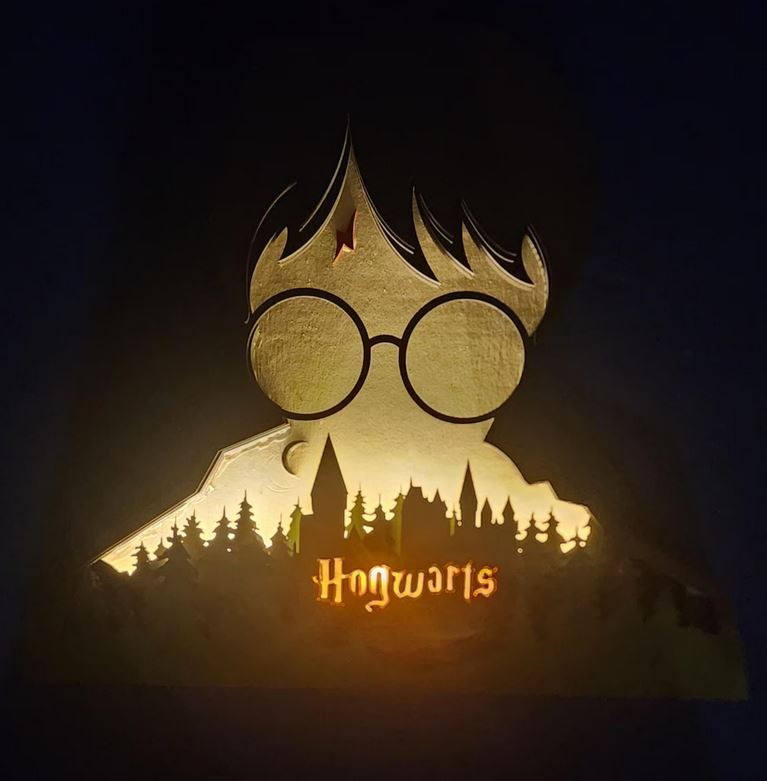 Illuminated Boy Who Lived 3D Art