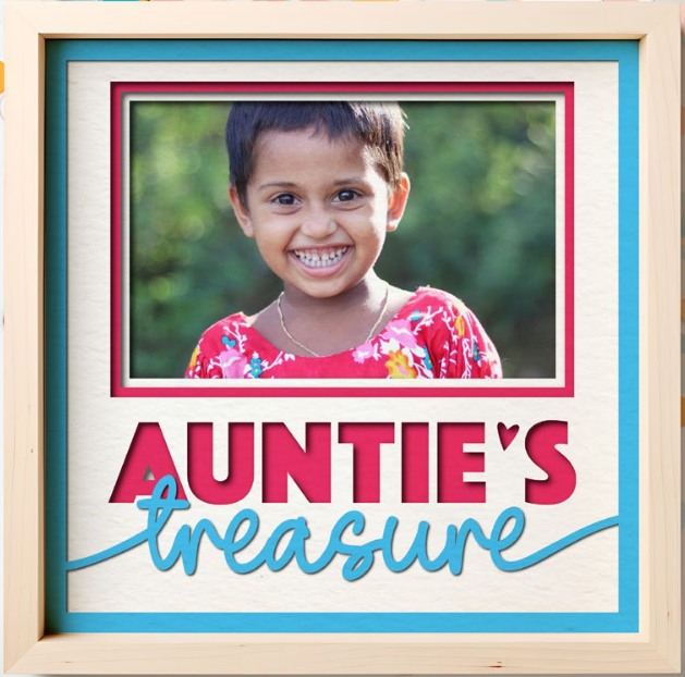 SBox Auntie's Treasures 12" X 12" Shadow box Frame