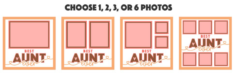 SBox Best Aunt Ever 12" X 12" SHadow Box Frame