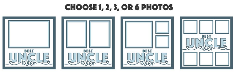 SBox "Best Uncle Ever" 12" X 12" Shadowbox Frame