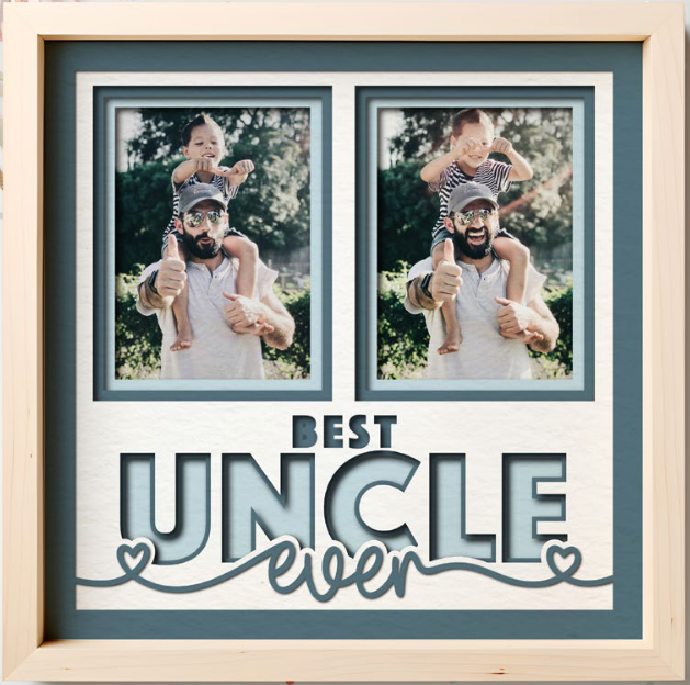 SBox "Best Uncle Ever" 12" X 12" Shadowbox Frame