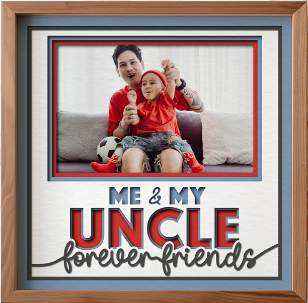 SBox Me & My Uncle 12" X 12" Shadow Box Frame