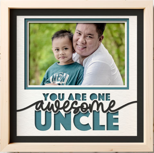 SBox You Are One Awesome Uncle 12" X 12" Shadow Box Frame