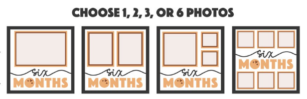 SBox Baby Monthly Milestones 12" X 12" Shadow Box Frame