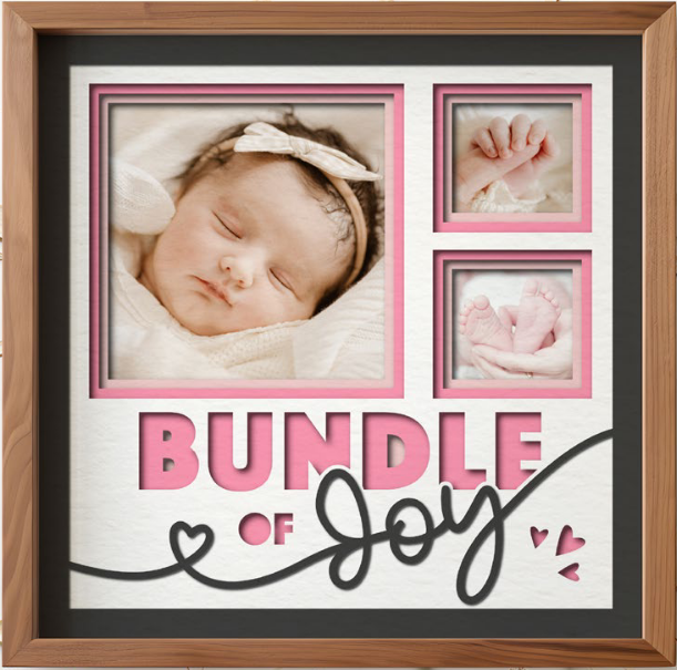 SBox "Bundle Of Joy" 12" X 12" Shadow Box Frame