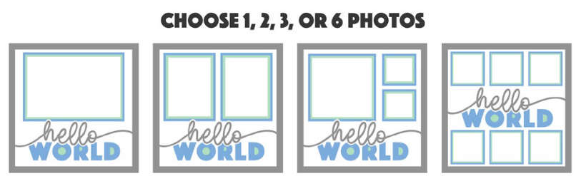 SBox "Hello World" 12" X 12" Shadow Box Frame