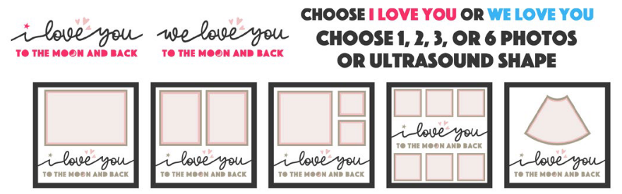 SBox "I Love You To The Moon And Back" Themed 12" X 12" Shadow Box Frame