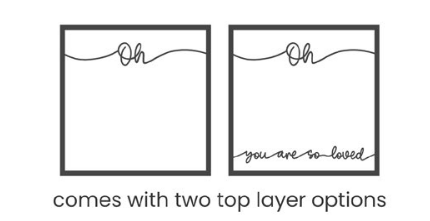 SBox "Oh Baby" 12" X 12" Shadow Box Frame