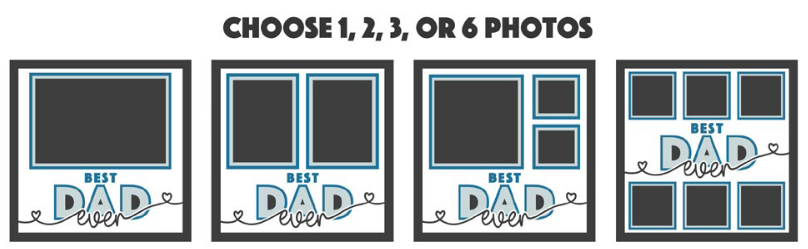 SBox Best Dad Ever 12" X 12" Shadow Box Frame