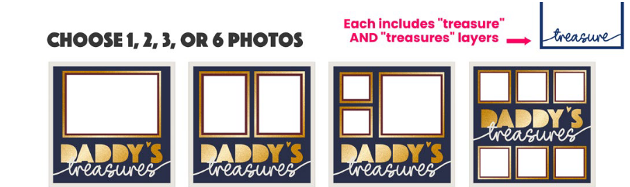 SBox "Daddy's Treasure" 12" X 12" Shadow Box Frame