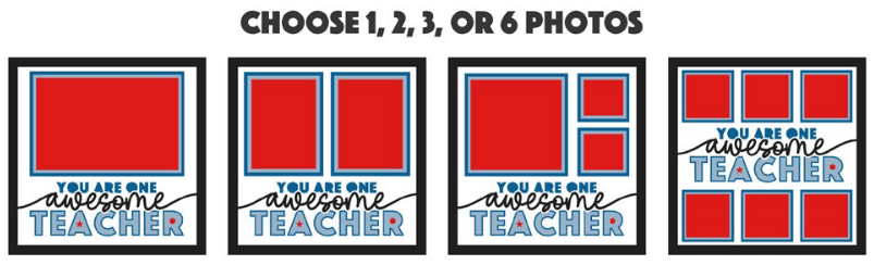 SBox "You Are One Awesome Teacher" 12" X 12" Shadow Box Frame