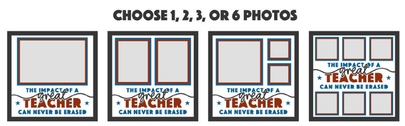SBox "The Impact Of A Great Teacher" 12" X 12" Shadow Box Frame