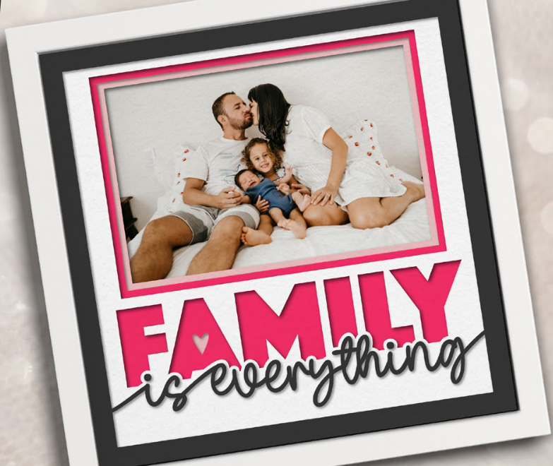 SBox " Family Is Everything" 12" X 12" Shadow Box Frame