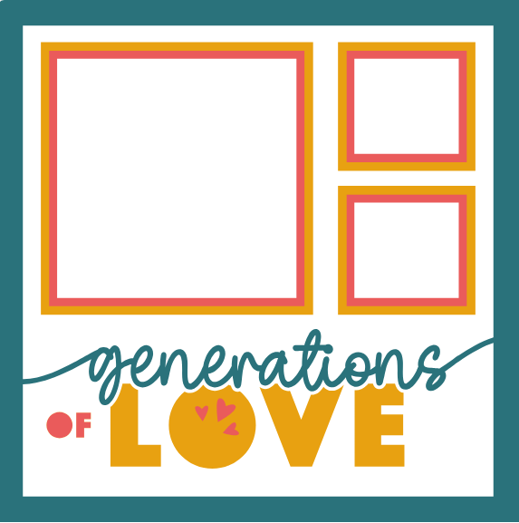 SBox "Generations Of Love" 12" X 12" Shadow Box Frame