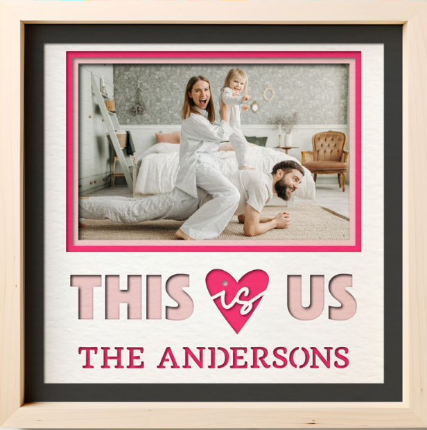 SBox "This Is Us" 12" X 12" Shadow Box Frame