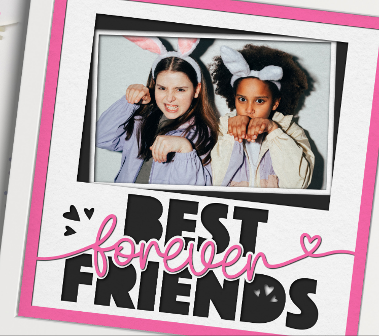 SBox "Best Friends Forever" 12" X 12" Shadow Box Frame