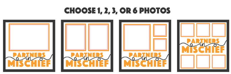 SBox "Partners In Mischief" 12" X 12" Shadow Box Frame