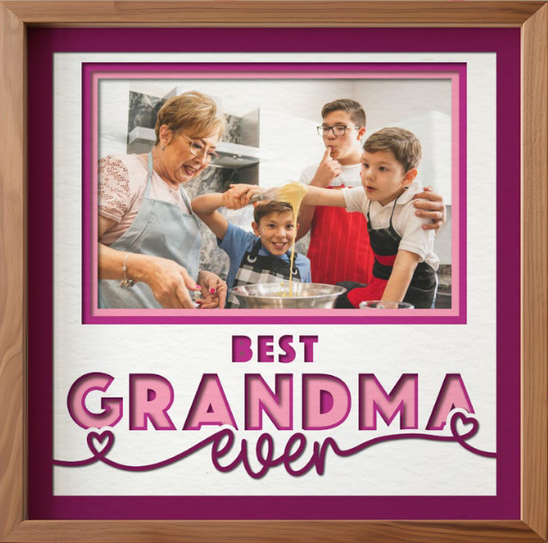 SBox "Best Grandma Ever" 12" X 12" Shadow Box Frame