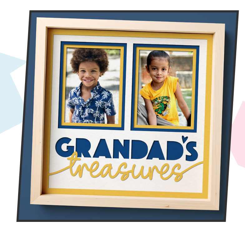 SBox "Grandad's Treasure" 12" X 12" Shadow Box Frame