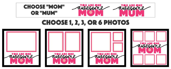 SBox "One Awesome Mom" 12" X 12" Shadow Box Frame