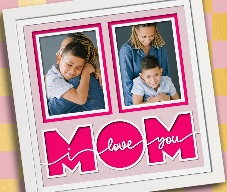SBox "I Love You Mom" 12" X 12" Shadow Box Frame