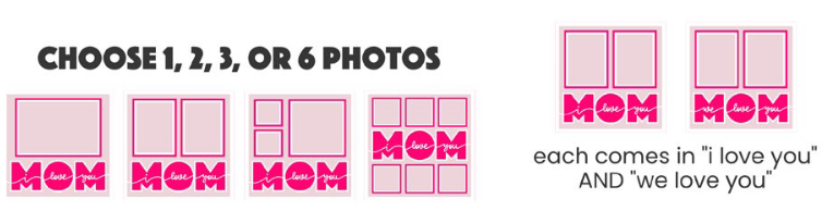 SBox "I Love You Mom" 12" X 12" Shadow Box Frame