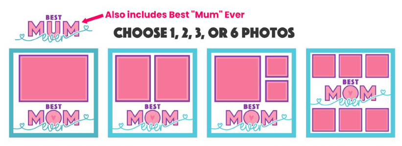 SBox "Best Mom Ever" 12" X 12" Shadow Box Frame