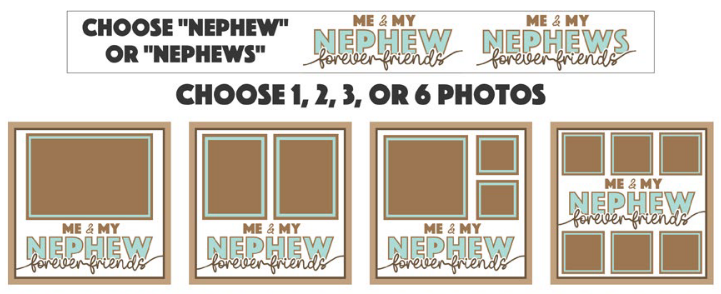 SBox "Me & My Nephew" 12" X 12" Shadow Box Frame