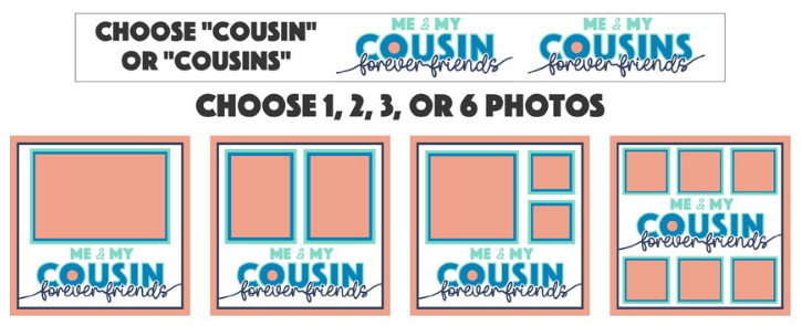 SBox "Me & My Cousin" 12" X 12" Shadow Box Frame