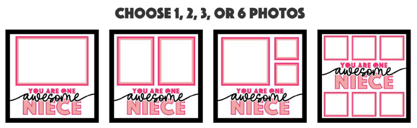 SBox "One Awesome Niece" 12" X 12" Shadow Box Frame