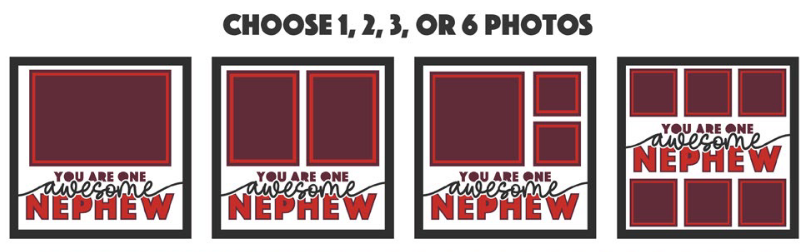 SBox "One Awesome Nephew" 12" X 12" Shadow Box Frame