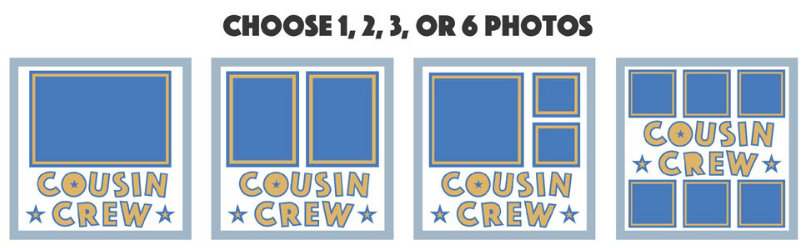 SBox "Cousin Crew" 12" X 12" Shadow Box Frame