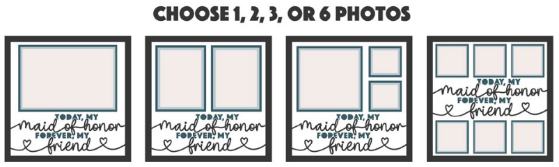 SBox "Today My Maid Of Honor, Forever My Friend" 12" X 12" Shadow Box Frame