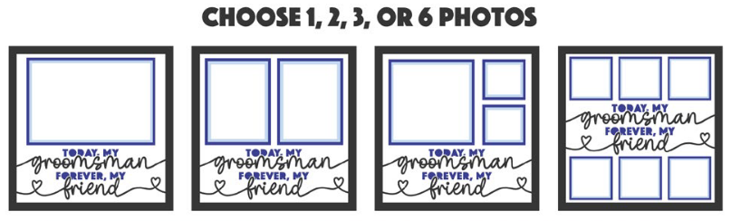 SBox "Today My Groomsman, Forever My Friend" 12" X 12" Shadow Box Frame