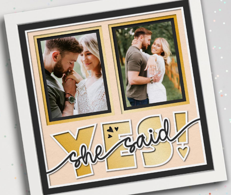 SBox "She Said Yes!" 12" X 12" Shadow Box Frame