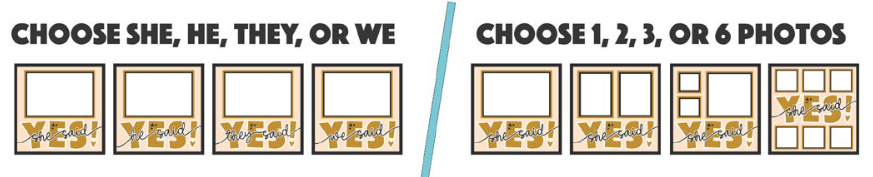 SBox "She Said Yes!" 12" X 12" Shadow Box Frame