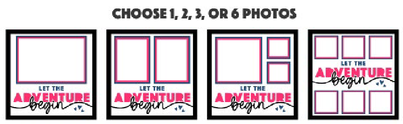 SBox "Let The Adventure Begin" 12" X 12" Shadow Box Frame