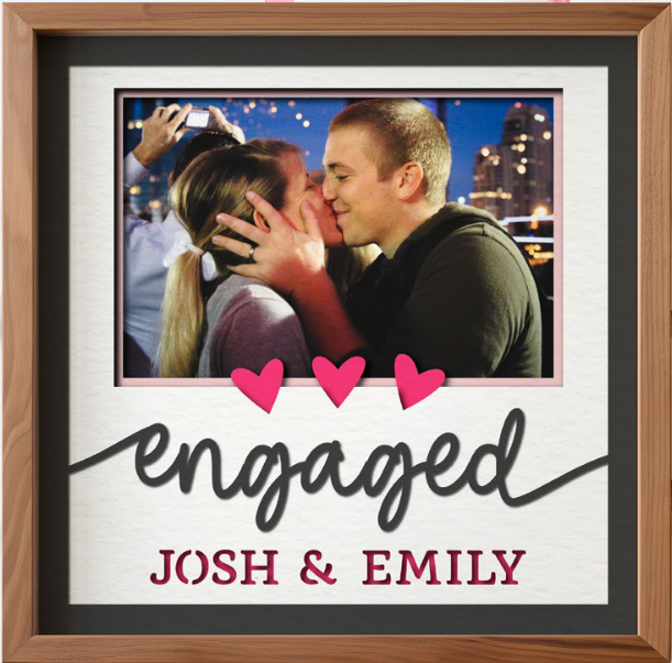 SBox "Engaged" 12" X 12" Shadow Box Frame