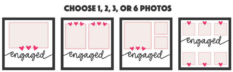 SBox "Engaged" 12" X 12" Shadow Box Frame