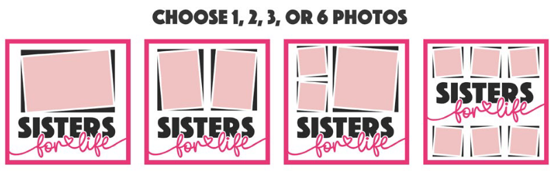 SBox "Sisters For Life" 12" X 12" Shadow Box Frame