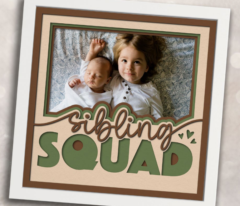 SBox "Sibling Squad" 12" X 12" Shadow Box Frame