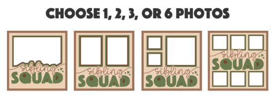 SBox "Sibling Squad" 12" X 12" Shadow Box Frame