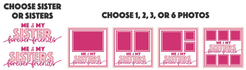 SBox "Me & My Sister" 12" X 12" Shadow Box Frame