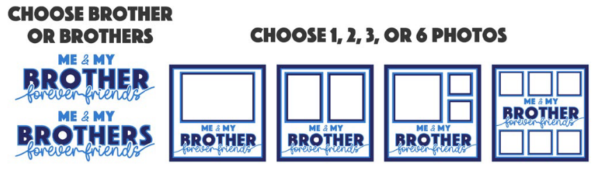 SBox "Me & My Brothers" 12" X 12" Shadow Box Frame