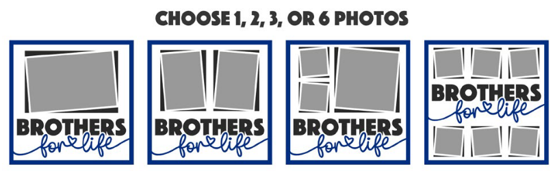 SBox "Brothers For Life" 12" X 12" Shadow Box Frame