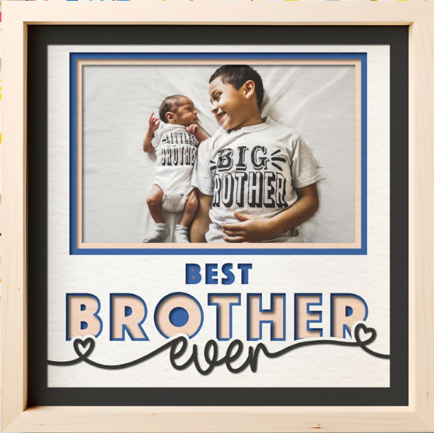 SBox "Best Brother Ever" 12" X 12" Shadow Box Frame