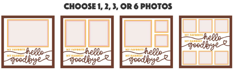 SBox "My Favorite Hello, My Hardest Goodbye" 12" X 12" Shadow Box Frame