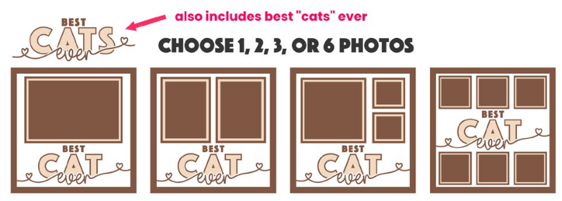 SBox "Best Cat Ever" 12" X 12" Shadow Box Frame