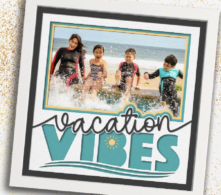 SBox "Vacation Vibes" 12" X 12" Shadow Box Frame